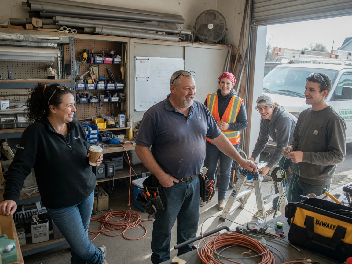 The Electrician Hudson Fl team at work in Hudson